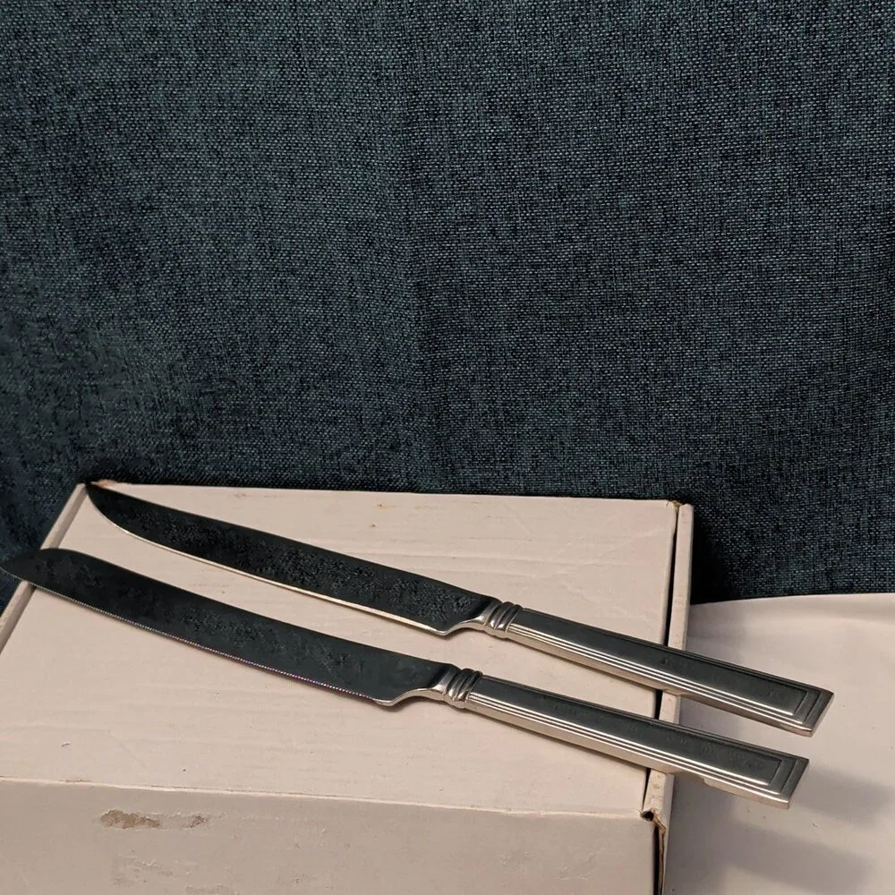 8 Pc HAMPTON SILVERSMITHS PORTFOLIO Serving Set | Glossy Hostess Completer 208